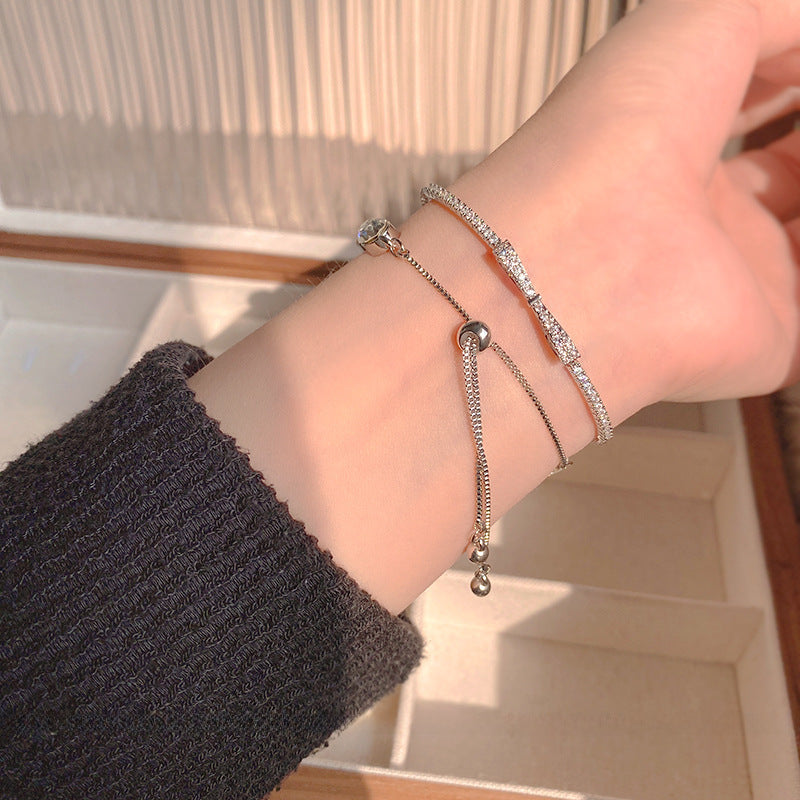 Wholesale titanium steel female niche all-match light luxury high-end lovers bracelet